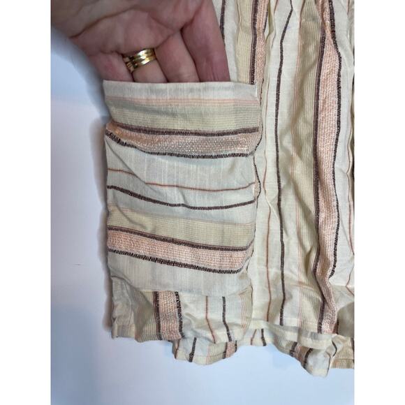 L Space Women's Size Small Shorts Multicolor Tan Neutral Striped Pockets NWT - Picture 5 of 10